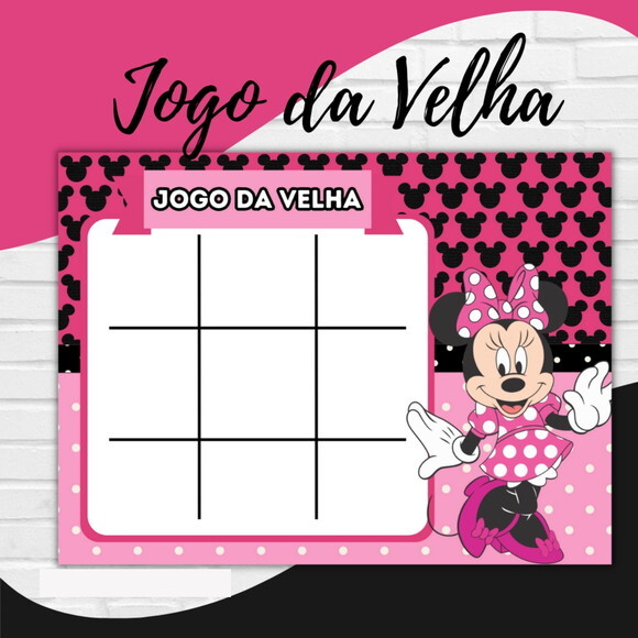 Arquivo Digital Jogo da Velha Minnie Rosa #3095