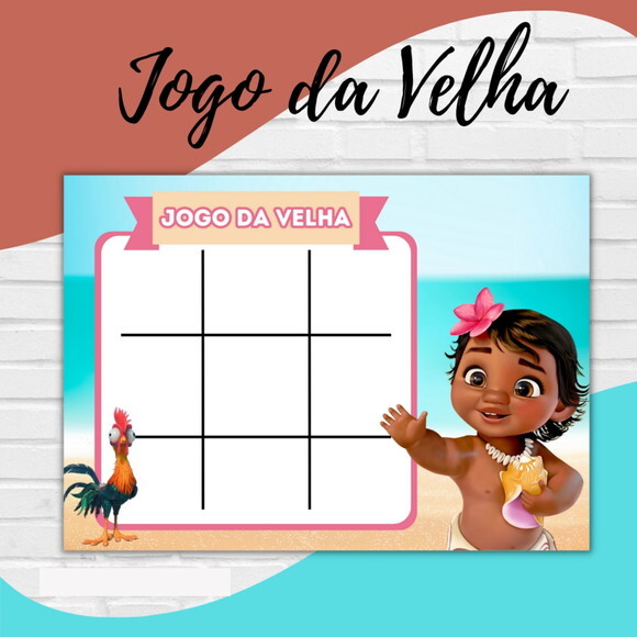 Arquivo Digital Jogo da Velha Moana Baby #3080