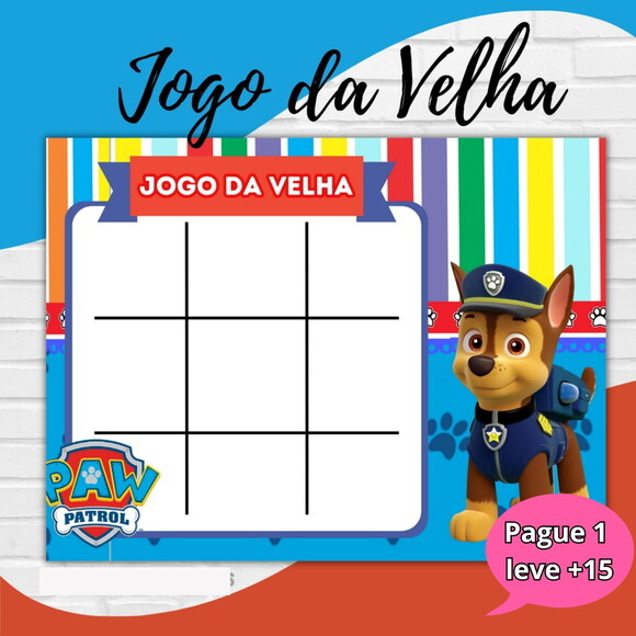 Arquivo Digital Jogo da Velha Patrulha Canina #3429
