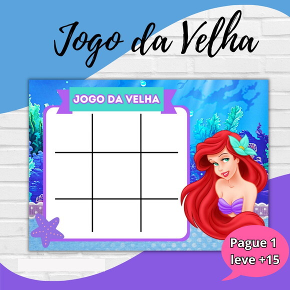 Arquivo Digital Jogo da Velha Pequena Sereia #3425