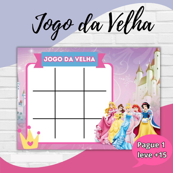 Arquivo Digital Jogo da Velha Princesas #3432