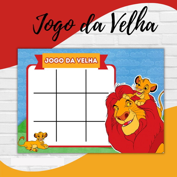 Arquivo Digital Jogo da Velha Rei Leão #3104