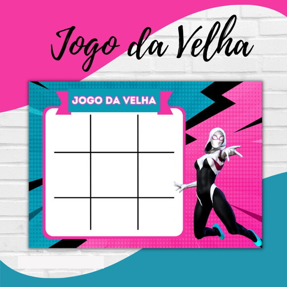 Arquivo Digital Jogo da Velha Spider Gwen #2729