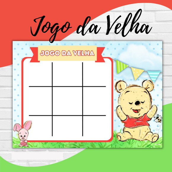 Arquivo Digital Jogo da Velha Ursinho Poh #2721
