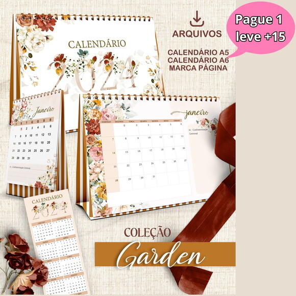 Arquivo Digital Kit Calendários 2024 #3476