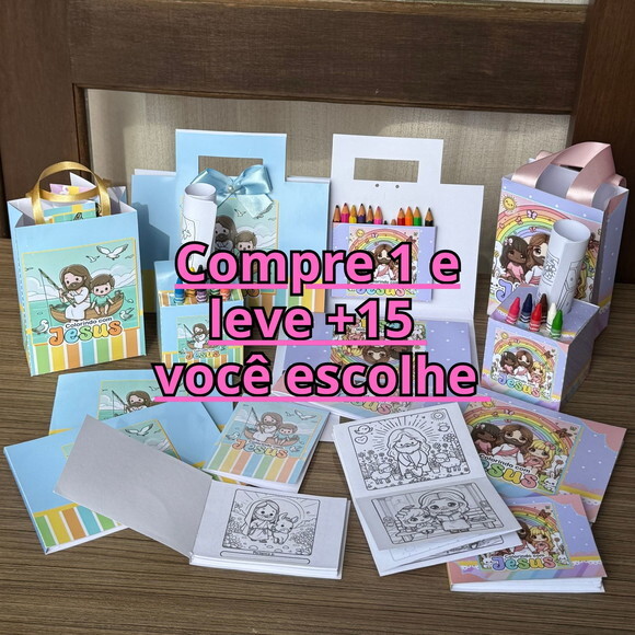 Arquivo Digital Kit para Colorir Colorindo com Jesus #6928