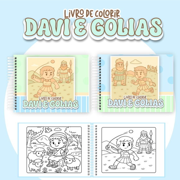 Arquivo Digital Livro de Colori Davi e Golias #7127