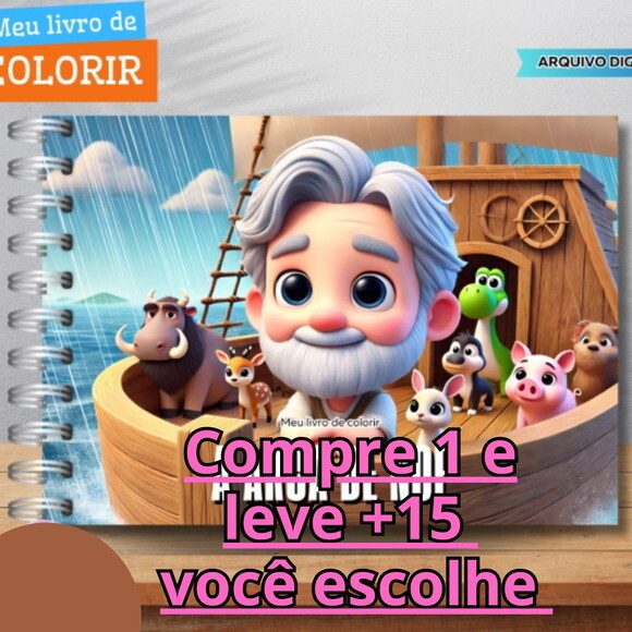 Arquivo Digital Livro de Colorir a Arca de Noé #6579
