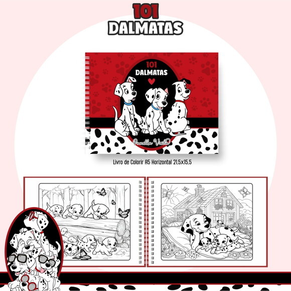 Arquivo Digital Livro de Colorir 101 Dálmatas #6642