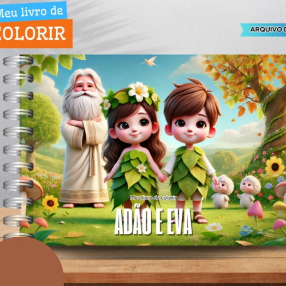 Arquivo Digital Livro de Colorir Adão e Eva #6577