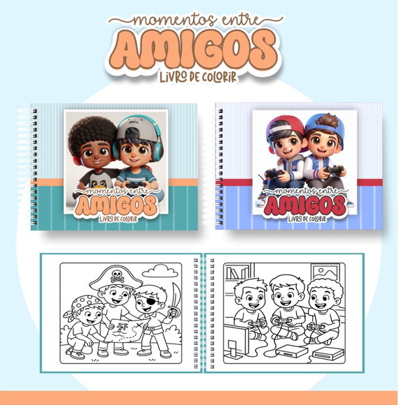 Arquivo Digital Livro de Colorir Amigos #7094