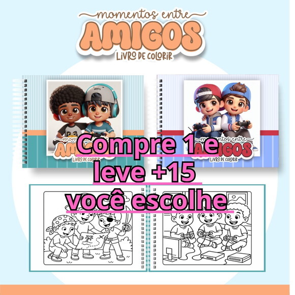 Arquivo Digital Livro de Colorir Amigos #7094