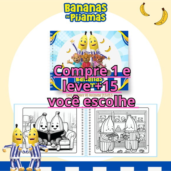 Arquivo Digital Livro de Colorir Bananas de Pijama #6662