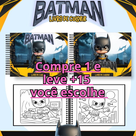 Arquivo Digital Livro de Colorir Batman #7132