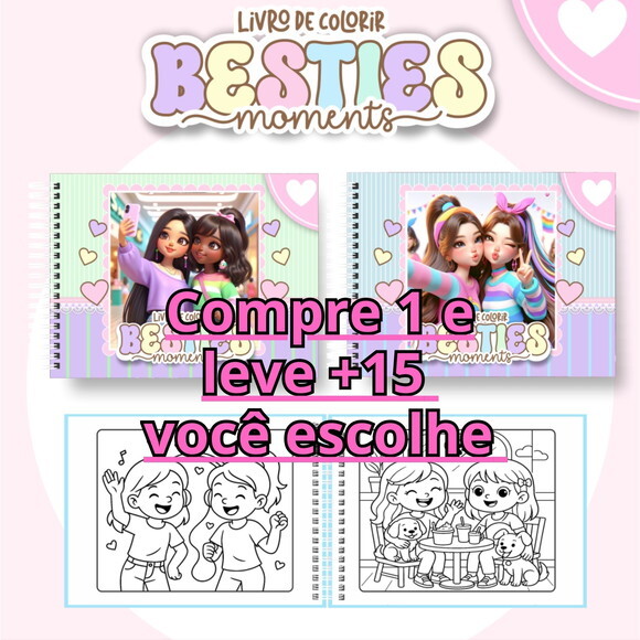 Arquivo Digital Livro de Colorir Besties Moments #7003