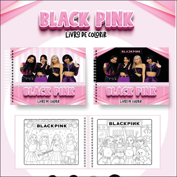Arquivo Digital Livro de Colorir Black Pink #7200