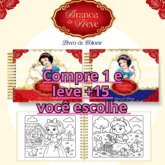 Arquivo Digital Livro de Colorir Branca de Neve #7009