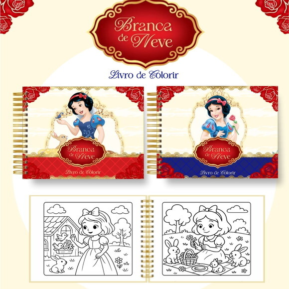 Arquivo Digital Livro de Colorir Branca de Neve #7009