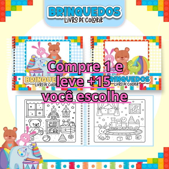 Arquivo Digital Livro de Colorir Brinquedos #6842