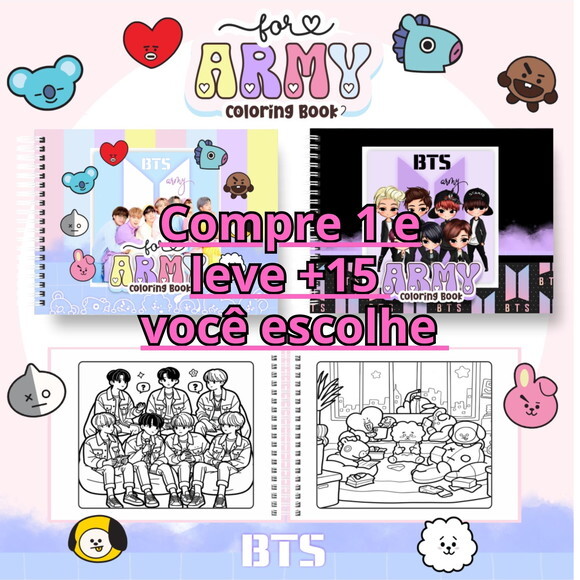 Arquivo Digital Livro de Colorir Bts #6650