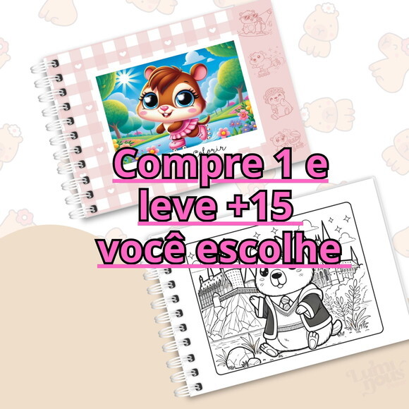 Arquivo Digital Livro de Colorir Capivaras #6560