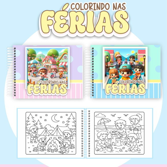 Arquivo Digital Livro de Colorir Colorindo nas Férias #7129