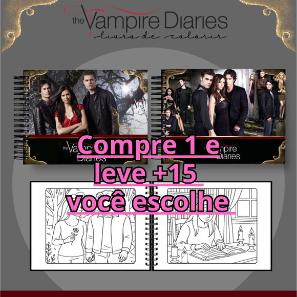 Arquivo Digital Livro de Colorir Diário de Um Vampiro #7008