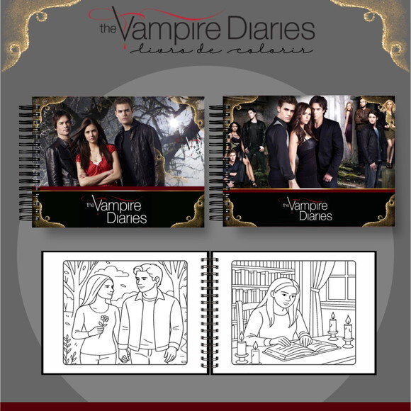 Arquivo Digital Livro de Colorir Diário de Um Vampiro #7008