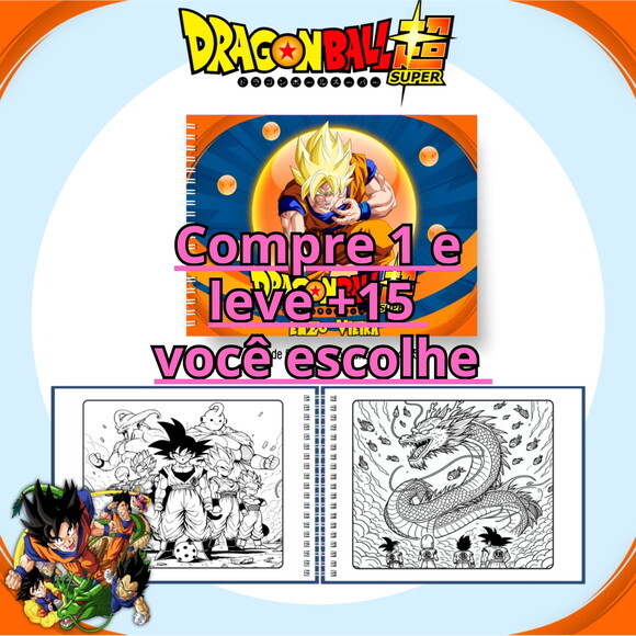 Arquivo Digital Livro de Colorir Dragon Ball Z #6630
