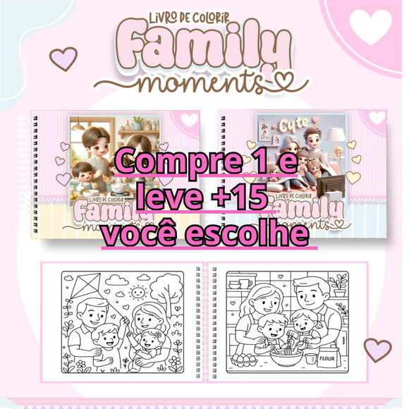 Arquivo Digital Livro de Colorir Family Monments #6881
