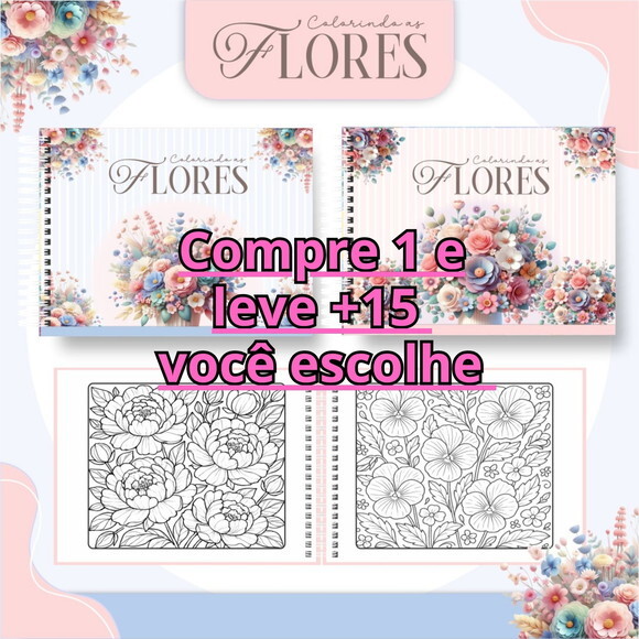 Arquivo Digital Livro de Colorir Floral #6837