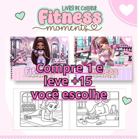 Arquivo Digital Livro de Colorir Fitness #6980