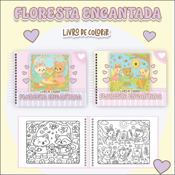 Arquivo Digital Livro de Colorir Floresta Encantada #7199
