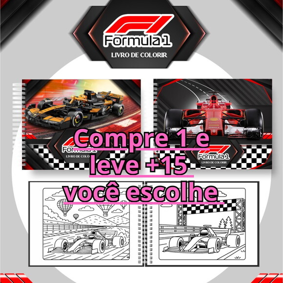 Arquivo Digital Livro de Colorir Fórmula 1 #7006