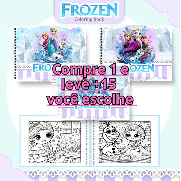 Arquivo Digital Livro de Colorir Frozen #6470