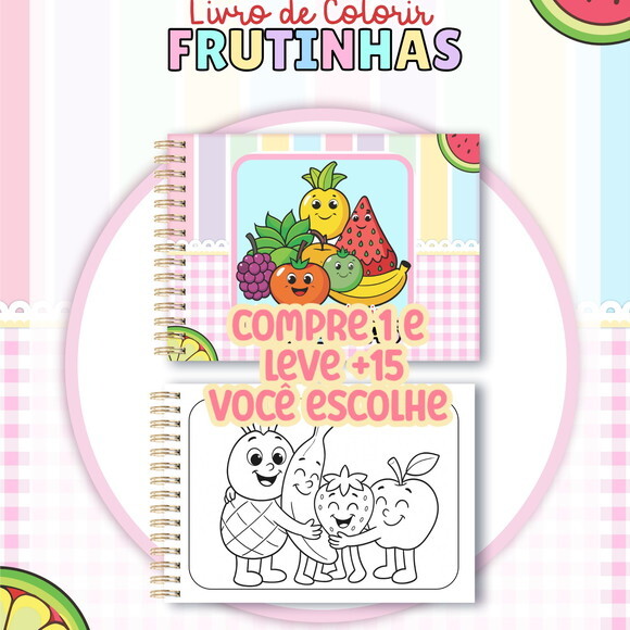 Arquivo Digital Livro de Colorir Frutinhas #7236