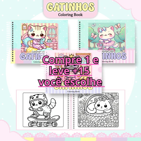 Arquivo Digital Livro de Colorir Gatinha #6344