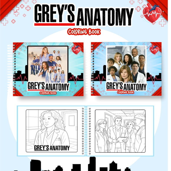 Arquivo Digital Livro de Colorir Greys Anatomy #6962