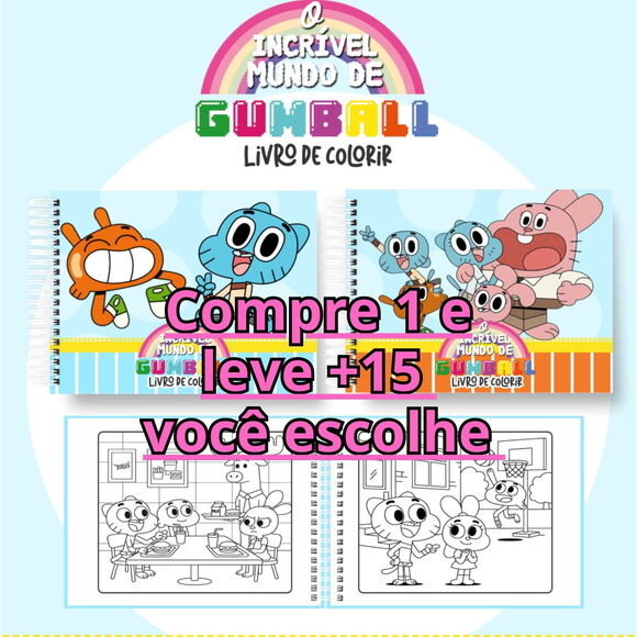 Arquivo Digital Livro de Colorir Gumball #7010