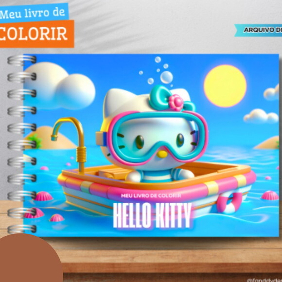 Arquivo Digital Livro de Colorir Hello Kitty #6576