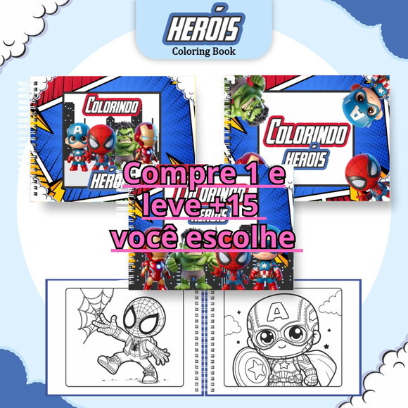 Arquivo Digital Livro de Colorir Heróis #6330