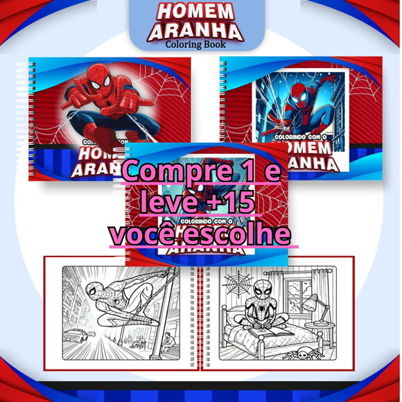 Arquivo Digital Livro de Colorir Homem Aranha #6329