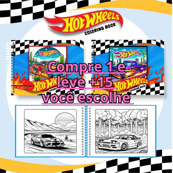 Arquivo Digital Livro de Colorir Hot Weels #6647