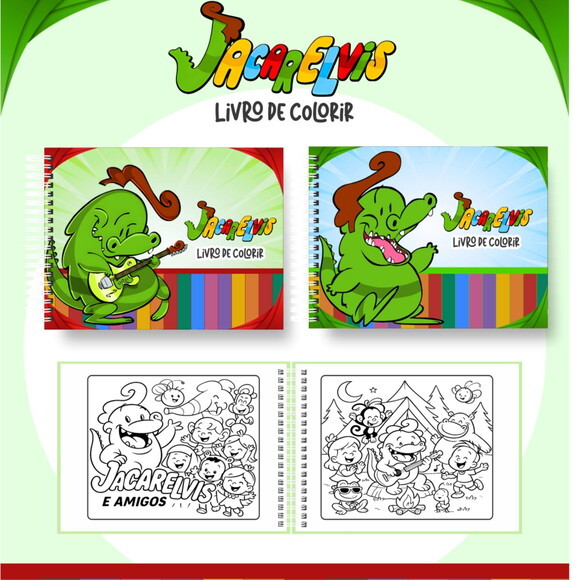 Arquivo Digital Livro de Colorir Jacarelvis #6981