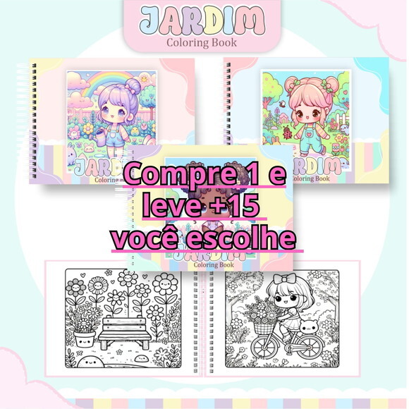 Arquivo Digital Livro de Colorir Jardim #6297