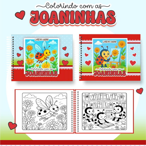Arquivo Digital Livro de Colorir Joaninha #6966