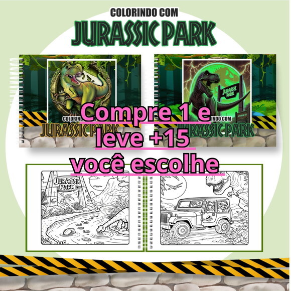 Arquivo Digital Livro de Colorir Jurrassic Park #6648