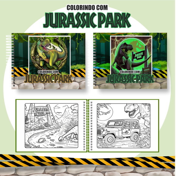Arquivo Digital Livro de Colorir Jurrassic Park #6648