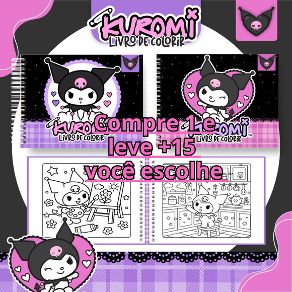 Arquivo Digital Livro de Colorir Kuromi #6704