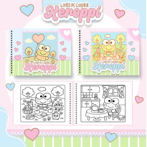 Arquivo Digital Livro de Colorir Keroppi #6829
